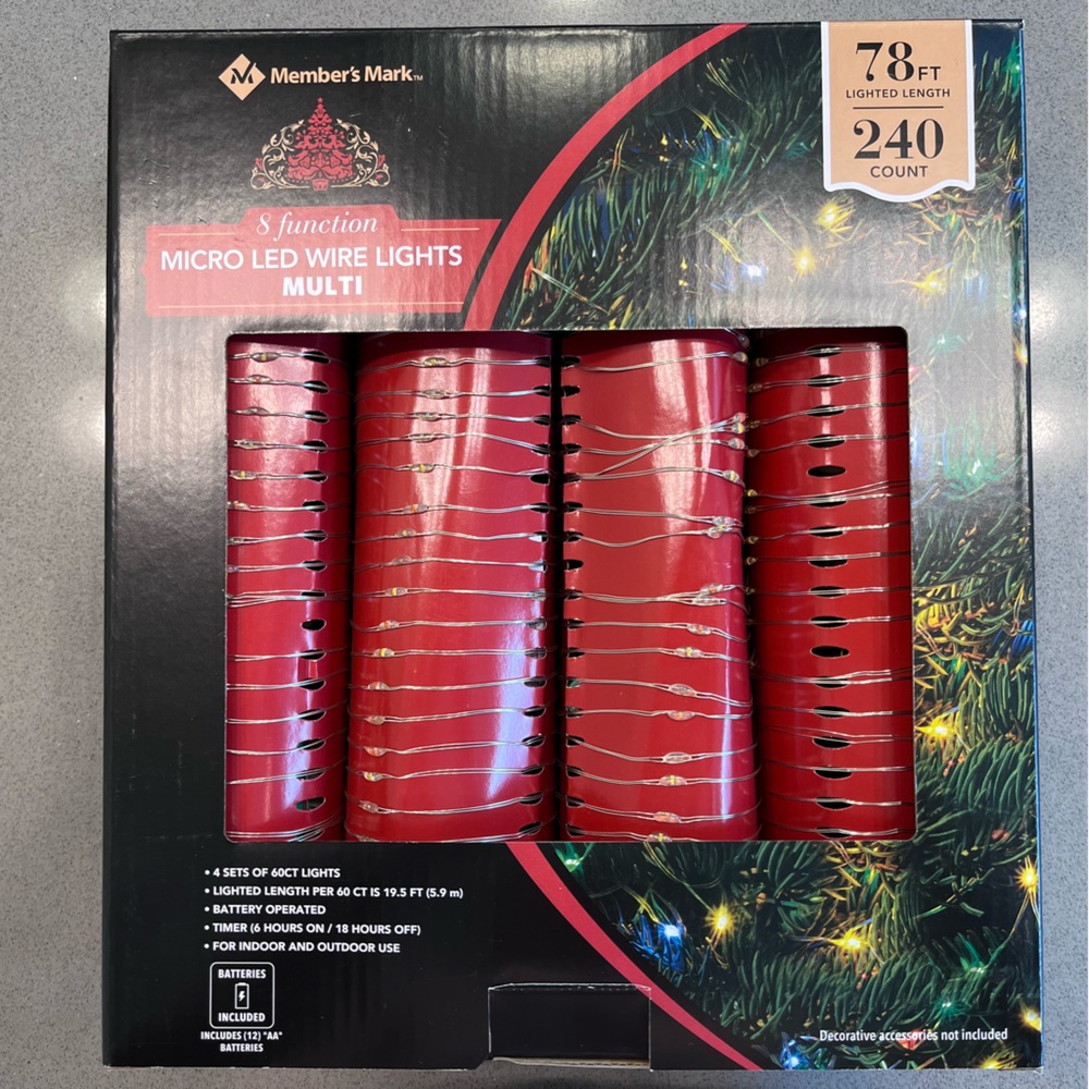 NWT 8 function micro led wire lights multicolor